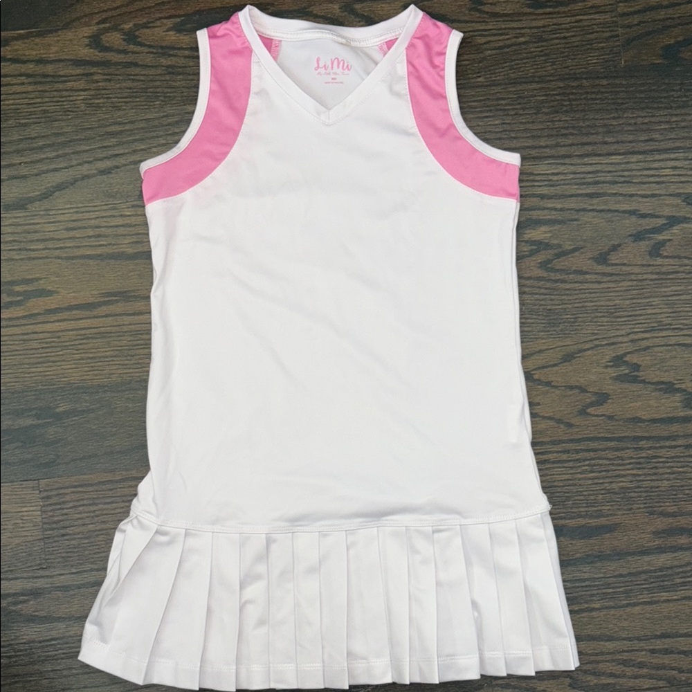 Pink and White Sleeveless Kids Top